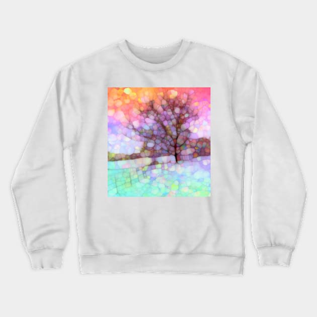 Snow storm tree Crewneck Sweatshirt by redwitchart